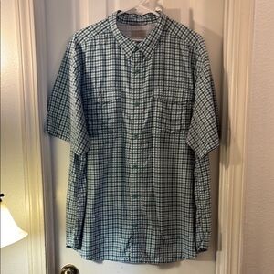 Columbia Men's Blue and White Checkered Shirt